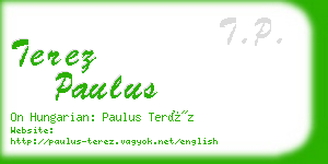 terez paulus business card